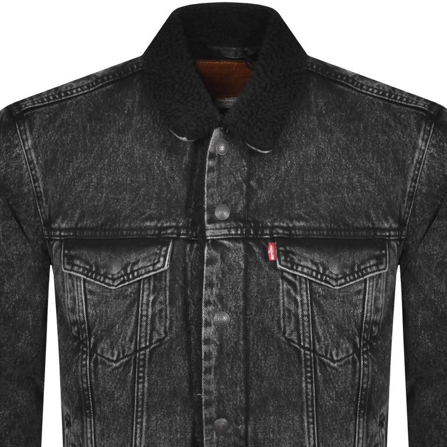 Alternative Image for ProductLevis Denim Sherpa Trucker Jacket Black2